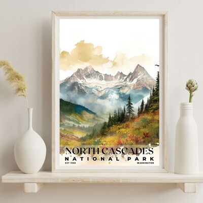 North Cascades National Park Poster, Travel Art, Office Poster, Home Decor | S4 - image6